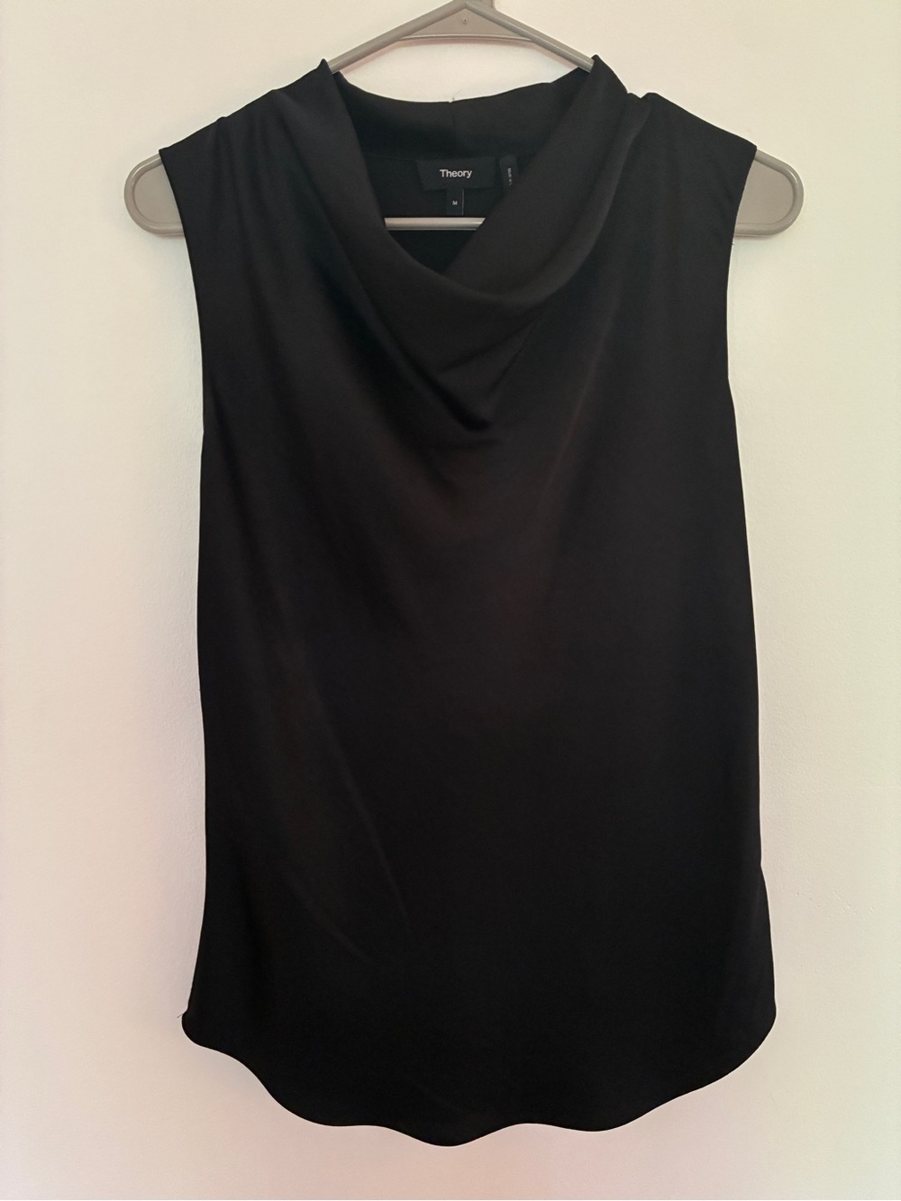 Theory Black Cowl Neck Sleeveless Camisole
